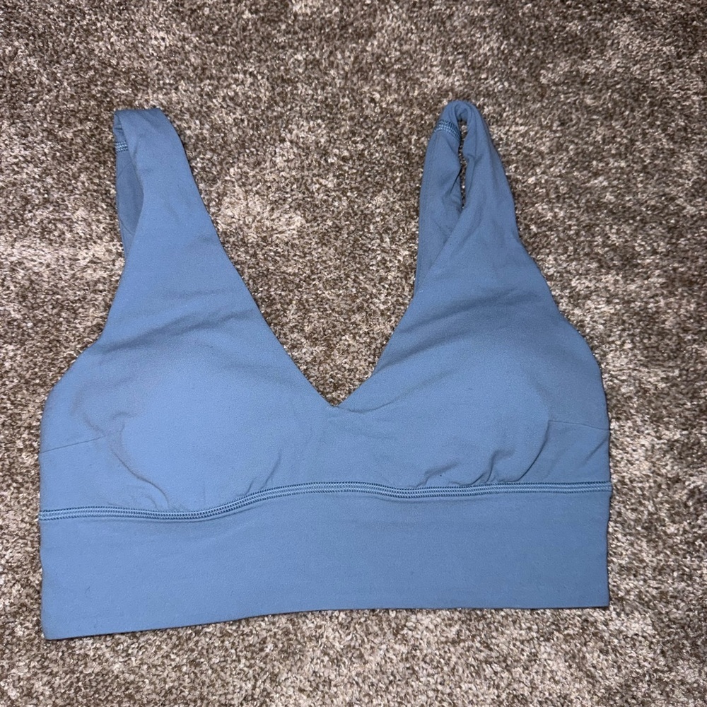 lululemon athletica Slate Blue V-Neck Seamless Bralette